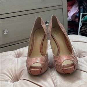 Vince Camuto Pink Peep-Toe Heels